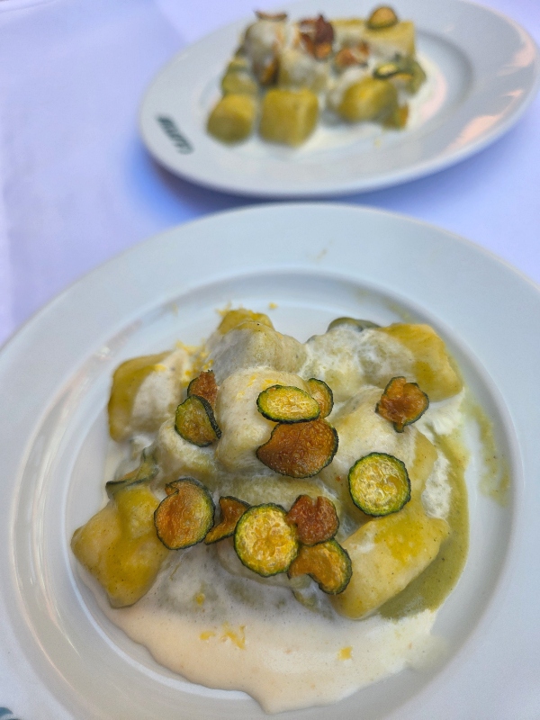 Gnocchi alla Nerano at Cassius Patio